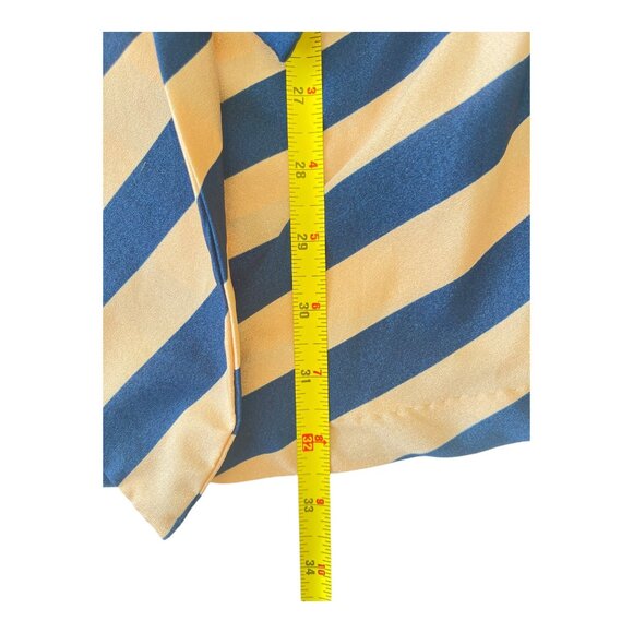 Size 2 100% Silk Diane Von Furstenburg Striped Leron Dress Short sleeves - Picture 8 of 13